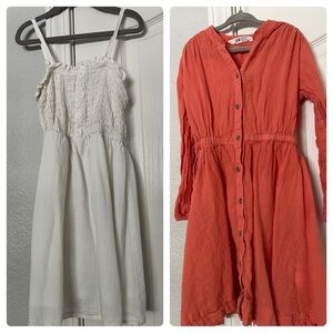 Girls linen blend size 6 dresses
